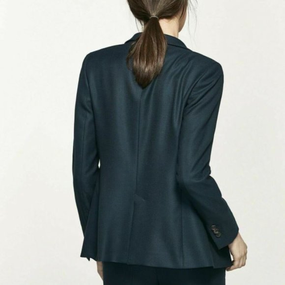 Massimo Dutti Black Textured Weave Suit Blazer - Picture 4 of 16